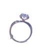 Anillo con apertura de diamante Mosan de imitación color D importado de EE. UU. con diseño de llama de amor y explosiones en vivo.