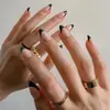 Uñas Postizas Cortas, Estilo Popular, Efecto Iluminador, Estilo Suave y Puro Deseo, Arte de Uñas, Uñas Postizas, Parches de Uñas Portátiles