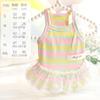 Ropa para perros, primavera y verano, vestido de princesa fino para gatos, con encaje, para perros pequeños, osito de peluche, 5634