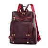 Mochila Texturizada em Couro Macio 2023 Nova Couro PU Europeia e Americana Retrô Mochila de Grande Capacidade Bolsa Grande Simples para Viagem para Mulheres
