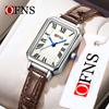 OFNS Reloj de Mujer Lujo Ligero Cuadrado Romano Reloj de Cuarzo Simple Moda Impermeable Reloj de Cuarzo Explosiones