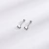 Pendientes de Cita para Mujer Pendientes de Amor de Alta Gama Agujeros Dobles en las Orejas Tornillos de Estrella de Viento Frío Clavos de Oreja Exquisitos Únicos Geniales