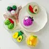Tazón de Cristal Helado con Diseño Realista de Frutas 3D, Imanes para Refrigerador, Accesorios de Resina, Artículos de Decoración para el Hogar al por Mayor