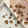 K9 Maillard Arte para Uñas Joyería de Diamantes Nuevo Super Brillante Amarillo Humo Diamante Grande Corazón Torcido Gota de Agua Cristal Joyería para Uñas con Forma Especial