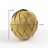 Artesanía de Tejido de Bambú Bolas Redondas de Bambú Clase de Jardín de Infancia Manualidades Colgantes Bolas Pequeñas Bola con Forma de Huevo Adornos de Iluminación de Bambú