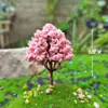 Mini árbol verde, cerezo, modelo, microadornos paisajísticos, rocalla, bonsái, paisajismo, mesa de arena, material de bricolaje