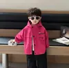 Chaqueta de Primavera y Otoño para Niños 2026 Nueva Moda Fresca con Capucha Cortavientos para Niños, Chaqueta Elegante para Niños y Niños Pequeños