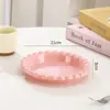 Plato Borde Perlado Estilo Ins Transfronterizo para Uso Doméstico, Plato para Frutas, Plato para Snacks, Plato Creativo para Desayuno, Plato para Dulces, Pasteles y Frutas, Plato de Cena