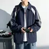 Chaqueta de Tres Rayas Americana de Moda para Hombre Primavera y Otoño Nuevo Estilo Moda Suelta Versátil Casual Moda Ropa para Hombre