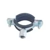 Abrazadera Metálica Resistente para Tubería Abrazadera Galvanizada para Tubería Clip Sujetador Hebilla para Tubería de Agua de PVC con Soporte de Fijación de Goma