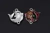 Horquilla de Borla de Esmalte Cloisonné Estilo Antiguo Adorno de Pasos Oscilantes Anillo de Conexión Accesorio de Joyería de Aleación Colgante de Carpa 227