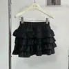Saia de bolo com estampa de leopardo estilo coreano Ruoxin para mulheres, saia multicamadas de cintura alta, saia curta bufante que rejuvenesce, meia-saia de camurça para outono