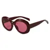Gafas de Sol Rojas para Mujer, Gama Alta, Modernas y Geniales, Anti-UV 2025 Nuevas Gafas Ovaladas Dopamina