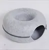 Cama para gato con polígono de fieltro y neumáticos redondos cerrados, transpirable, adecuada para todas las estaciones, con agujeros perforados, cálida, cama para gato tipo túnel rosquilla, tamaño: 50 cm de largo, 20 cm de ancho, 20 cm de alto