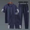 Trajes Deportivos Transfronterizos para Hombre, Verano 2022 Nuevas Camisetas al por Mayor con Shorts Elegantes, Ropa Deportiva al por Mayor
