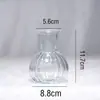 Jarrón de Vidrio de Colores de Boca Ancha Estilo Ins, Jarrón Ornamentado de Escritorio de Lujo Ligero para Sala de Estar Retro, Jarrón Transparente Hidropónico