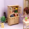 1;12 casa de muñecas casa de muñecas Mini Muebles de Madera Estudio Micro Escena Cocina Color Madera Gabinete de Libros