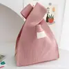 Bolso Mujer Nicho Color Sólido Bolso Tejido para Mujer Bolso de Mano Bolso de Mano Transfronterizo Bolso Tejido Simple Bolso de Muñeca