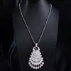 Cadena de Suéter Estilo Étnico con Borlas de Gota de Agua, Collar de Pavo Real y Fénix, Souvenirs Turísticos, Joyería Étnica Miao y Yi al por Mayor