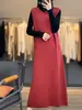 Vestido de otoño e invierno nuevo, de cuello redondo, de ganchillo, con bolsillos, sin mangas, apilado, suelto, informal, de viajero diario, de lana completa, chaleco de punto para mujer
