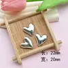 Serie de Botones de Corazón Electrochapados Resina Accesorios para Joyería DIY Funda de Teléfono Celular Agujero Parche para Zapato Pasador Accesorios para el Cabello Material