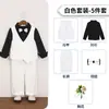 Traje infantil, colección primavera y otoño, conjunto de chaleco de caballero estilo británico, atuendo para niños para eventos, discursos o tocar el piano, ropa formal para pajes