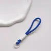 Correa de Muñeca Trenzada Estilo Ins Lanyard Nudado Cuerda Corta de Silicona Colgante Antiperdida para Teléfono Dopamina