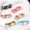 Gato de Dibujos Animados Lindo Cuentas Sueltas de Agujero Recto DIY Cadena para Teléfono Llavero Accesorios Acrílicos Cuentas Adecuadas para Decoración de Bolígrafos