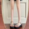 Sandalias de Verano 2026 Estilo Nuevo con Suela Gruesa y Punta Abierta para Mujer, Suela de Plataforma que Aumenta la Altura, Sandalias Romanas de Tira Única