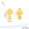 Pingente Ruyi Banhado a Ouro Atacado com Esmalte Colorido Estilo Retro Chinês Ornamento de Caractere da Sorte, Acessório Versátil para Pendurar Ruyi Pequena Joia