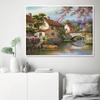 Pintura decorativa de mosaico de diamantes cuadrados/diamantes redondos DIY 5D paisaje floral pastoral Pintura de diamantes diamante completo sala de estar dormitorio pintura de pared