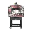 Forno de Pizza Comercial com Padrão Rachado Branco, Forno de Pizza Napolitana com Aquecimento Elétrico, Preparo de Pizza Estilo Aberto para Restaurante Ocidental