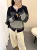 Suéter Vintage Fair Isle con Doble Cremallera para Mujer, Nueva Ropa de Abrigo Otoño e Invierno 2025, Top de Punto de Lujo Ligero de Alta Gama