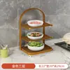 Prateleira de Preparo de Cozinha Multicamadas com Bandejas de Alimentos, Prateleira de Armazenamento Multifuncional para Uso Doméstico, Prateleira de Preparo e Servir de Alimentos