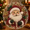 Decoración Colgante de Corona de Santa de Nuevo Producto Transfronterizo Adorno Acrílico de Santa Claus Navideño