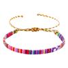 Pulseras tejidas de estilo bohemio europeo y americano para mujer Venta al por mayor Popular transfronterizo Estilo étnico Multicolor Cuerda Pulseras Tobilleras Cuerda trenzada