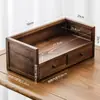 Estante de Almacenamiento para Juego de Té Nogal Americano Doble Capa Estante Bogu Madera Maciza China Tetera Taza de Té de Arena Morada Estante Escurridor