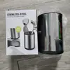 Tanque de Almacenamiento Multifuncional Giratorio de Acero Inoxidable Transfronterizo Estante de Almacenamiento para Vajilla de Cocina Estante de Almacenamiento para Cubiertos y Utensilios de Cocina