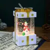 Brinquedo de Natal Novo Transfronteiriço Presente Enfeites de Iluminação Caixa de Presente de Cristal Lâmpada a Vento para Encher com Água Lâmpada de Cristal Pequena Lâmpada a Óleo