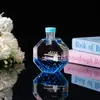 Botella de Perfume Octagonal de Velero Mediterráneo Gota de Aceite Luminosa Decoración de Escritorio para el Hogar Adorno de Reloj de Arena Juguete para Aliviar el Estrés de Oficina