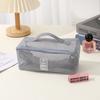 Bolsa de Cosméticos de Malla Transfronteriza de Gran Capacidad de Alta Gama Portátil Multicapa Multifuncional con Particiones para Viaje Almacenamiento de Productos para el Cuidado de la Piel