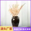 Decoração Natalina Dourada Artificial Transfronteiriça Balde da Sorte com Folhas de Eucalipto Douradas para Arranjo Floral de Ano Novo Decoração com Folhas Douradas