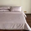 Juego de ropa de cama moderno minimalista de algodón de fibra larga de cuatro piezas con tacto lujoso, funda de edredón jacquard, ropa de cama de algodón puro