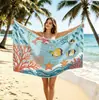 Nueva Toalla de Playa de Microfibra Estampada con Diseños Personalizables, Exportación Transfronteriza de Poliéster-Nailon Toalla de Baño Grande