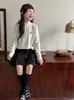 Ropa interior base con forro de forro polar para niñas, nueva colección otoño/invierno 2025, camiseta interior de cuello alto medio para niños, camiseta de manga larga cálida para invierno
