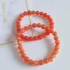 Pulsera de Piedra Ojo de Gato de 8 mm con Diseño Bicolor Graduado Transparente Hielo, Pulsera de Piedra Shoushan con Cuentas de Vidrio, Joyería Suave que se Envuelve Alrededor del Dedo