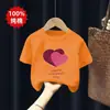 Nueva Ropa Infantil Camiseta de Manga Corta Verano 2026 Estilo Delgado Algodón Puro para Niñas Manga Media Moda Cuello Redondo Top Camiseta de Moda