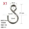Gancho de Ferro Metálico Anel Fechado Multifuncional Prateado Gancho em S Gancho de Múltiplas Especificações Gancho para Guarda-chuva Gancho de Fixação Mercadorias de Ponto Transfronteiriças