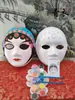 2022 Nuevo DIY Ópera de Pekín Ópera de Sichuan Cambio de Rostro Patrimonio Cultural Inmaterial Tradicional Hecho a Mano Cultural y Creativo con Rostro Pintado con Patrón Máscara Blanca en Blanco Material Didáctico