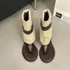 Sandálias Rasteirinhas Estilo Verão Novo Estilo Retrô Garota Popular Estilo Férias com Aumento de Altura Escondido, Sandálias Romanas Boot-Cut Emagrecedoras para Mulheres